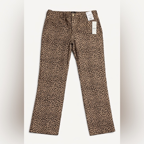 J. Crew Pants - J.Crew Leopard Print Pants Size 32 Straight NWT Animal Print Statement Pants